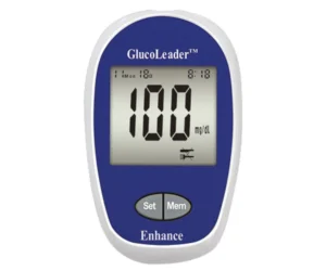 Glucoleader Enhance Blood Glucose Meter Diabetics Test Machine Blue
