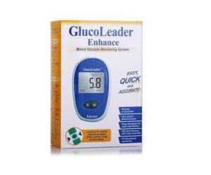 Glucoleader Enhance Blood Glucose Meter Diabetics Test Machine Blue